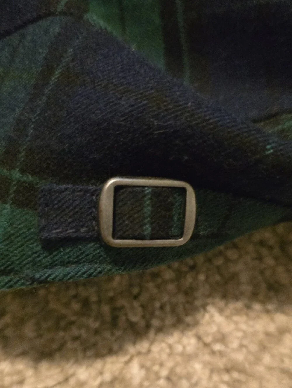 Janie and Jack Green and Navy Plaid Cap
